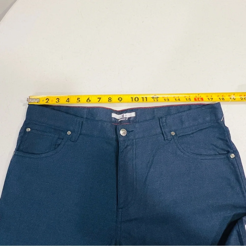 JOHNNIE-O London Brushed Twill 5 Pocket Pants Men 34x32 Indigo Blue $168 NWOT